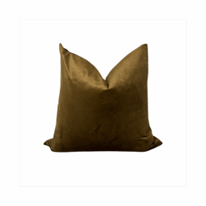 COJIN GIZA COLOR CAMEL 60x60cm relleno 100% pluma de ganso